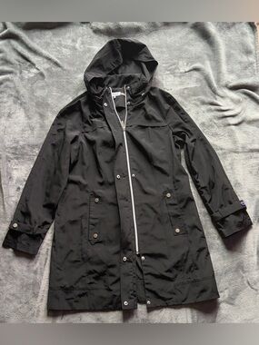 Calvin Klein Women’s Black Hooded Raincoat